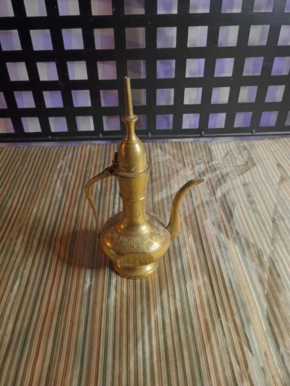 vintage solid brass pitcher
